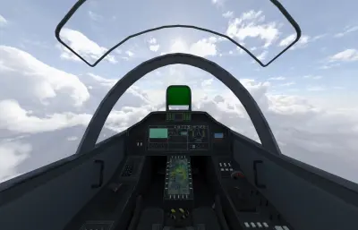 歼35C,J35C隐身舰载战斗机.带驾驶舱内饰