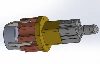 气动四爪夹紧机构