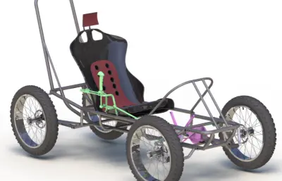 踏板辅助四轮车