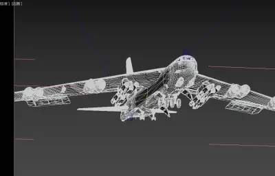 B-52H“同温层堡垒”战略轰炸机,带驾驶舱挂载装备