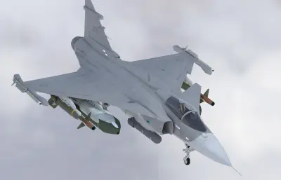 萨博JAS-39E鹰狮多用途战斗机,带驾驶舱