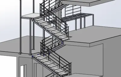 室内主副双楼梯设计