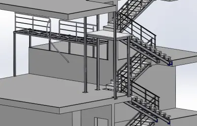 室内主副双楼梯设计