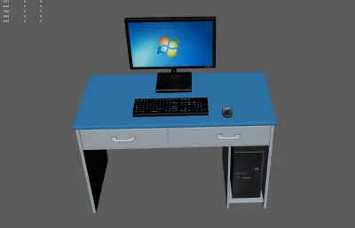 台式电脑 电脑桌 办公电脑