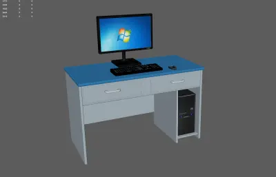 台式电脑 电脑桌 办公电脑