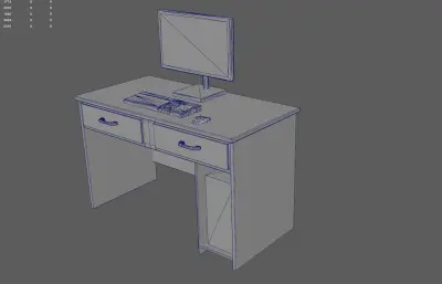 台式电脑 电脑桌 办公电脑