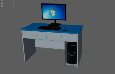 台式电脑 电脑桌 办公电脑