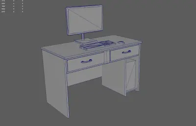 台式电脑 电脑桌 办公电脑