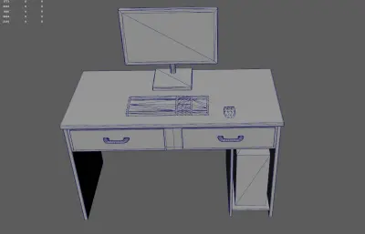 台式电脑 电脑桌 办公电脑