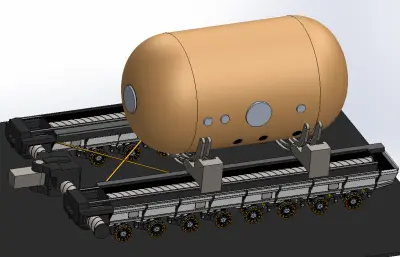 月球火星大型有效载荷运输拖车