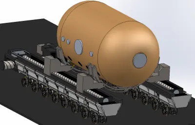 月球火星大型有效载荷运输拖车