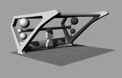 科技感电动车车棚 充电桩