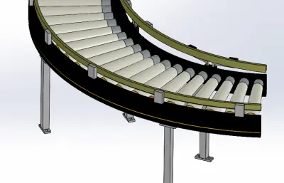 90度滚筒传送带