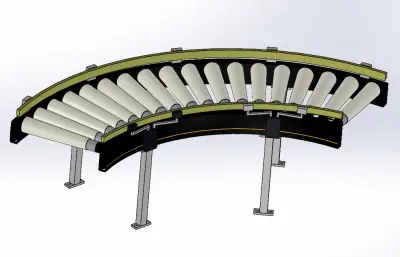 90度滚筒传送带