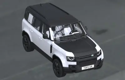 路虎卫士110汽车SUV越野车,带内饰