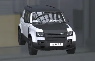 路虎卫士110汽车SUV越野车,带内饰