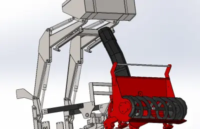 旋转式除雪机装载机构