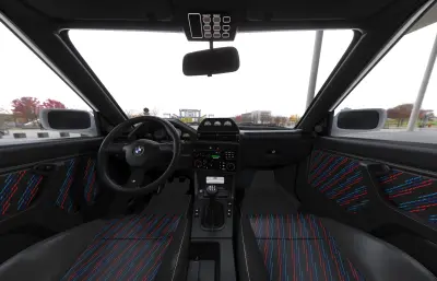 宝马E30M3汽车,赛道街车,带内饰