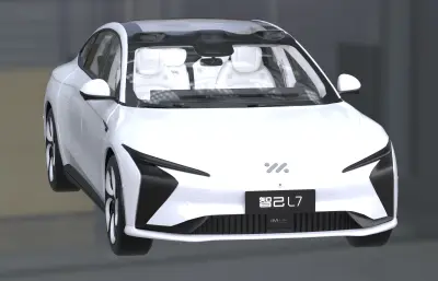 智己L7纯电动中大型豪华轿车,带内饰