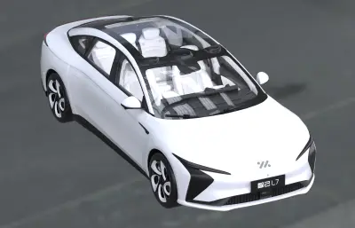 智己L7纯电动中大型豪华轿车,带内饰