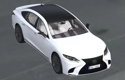 雷克萨斯LS500汽车,带内饰