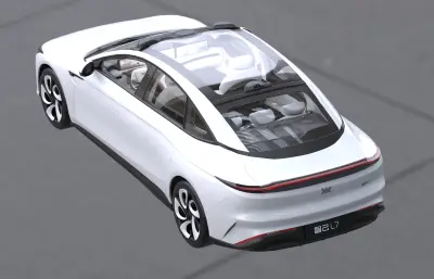 智己L7纯电动中大型豪华轿车,带内饰