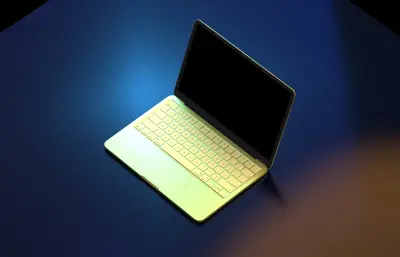 macbook neo笔记本电脑keyshot模型