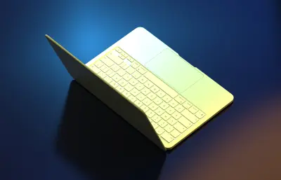 macbook neo笔记本电脑keyshot模型