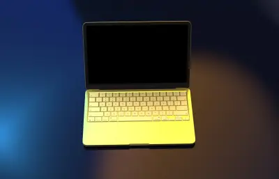 macbook neo笔记本电脑keyshot模型