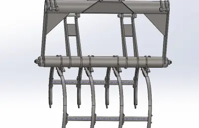 双瓣式机械挖掘机抓斗