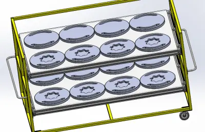 带双抽屉的物料搬运手推车