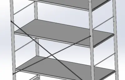 可拆卸的木材和金属搁板 置物架