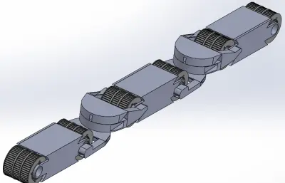 简易履带式蛇形移动机器人