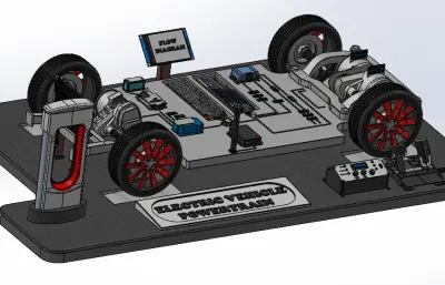 特斯拉Model S动力总成底盘模型