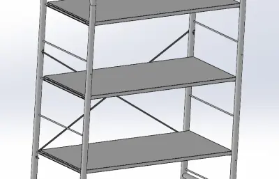 可拆卸的木材和金属搁板 置物架