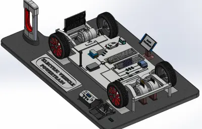 特斯拉Model S动力总成底盘模型