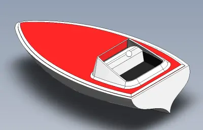 快艇三维模型