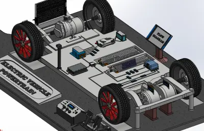 特斯拉Model S动力总成底盘模型