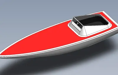 快艇三维模型