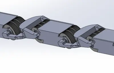 简易履带式蛇形移动机器人