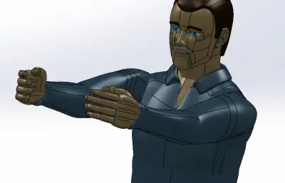 立式伸直臂模特