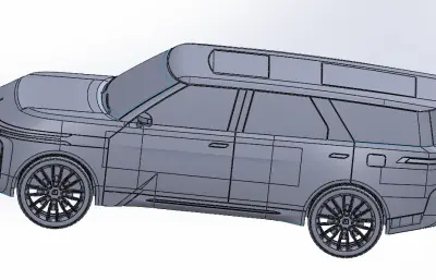 SUV轿车汽车外壳模型