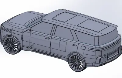 SUV轿车汽车外壳模型