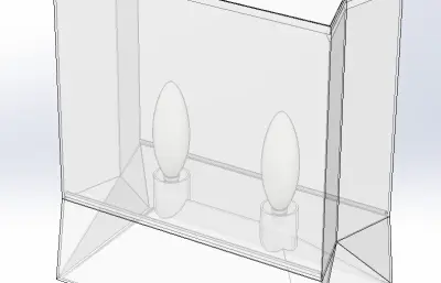 纸袋灯具,纸袋灯笼模型