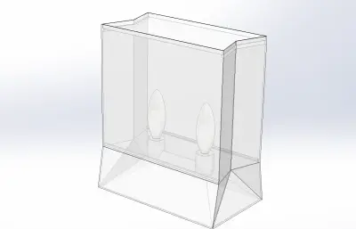 纸袋灯具,纸袋灯笼模型