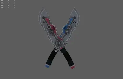 科幻刀 双刀 朋克武器