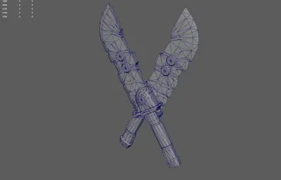 科幻刀 双刀 朋克武器