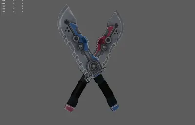 科幻刀 双刀 朋克武器