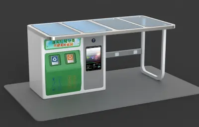 电动车充电棚，垃圾分类回收箱，公共设施