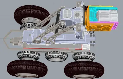 机械臂,工程车,机械车内部组件